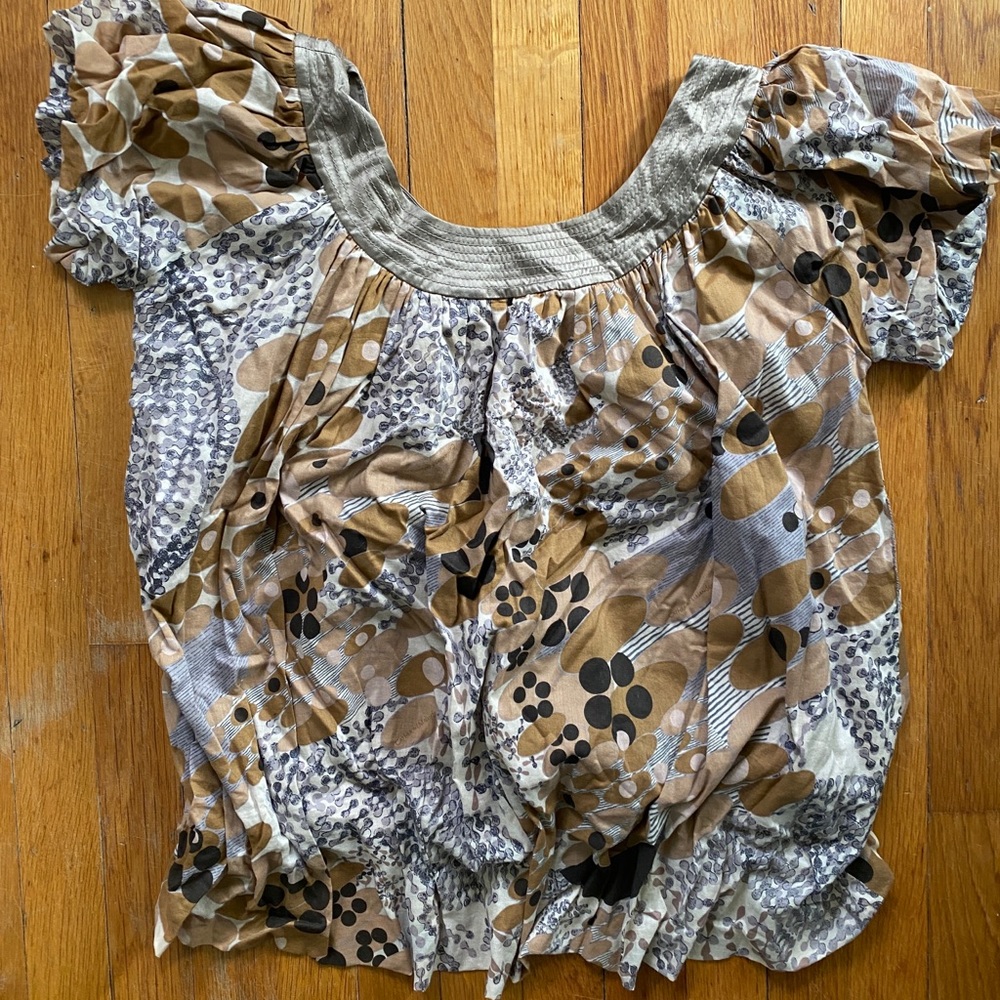 Catherine Malandrino balloon waist top, size 6